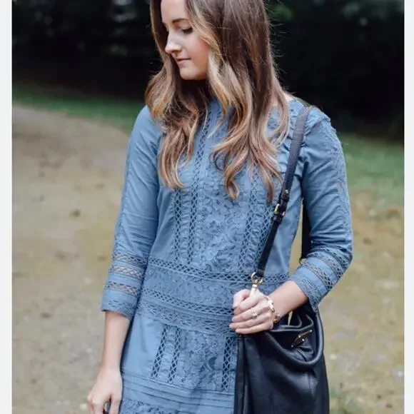 abercrombie blue lace dress Open Back Light Blue Tulle Lace Floral Long Prom Dresses, Light Blue L   Bridelily